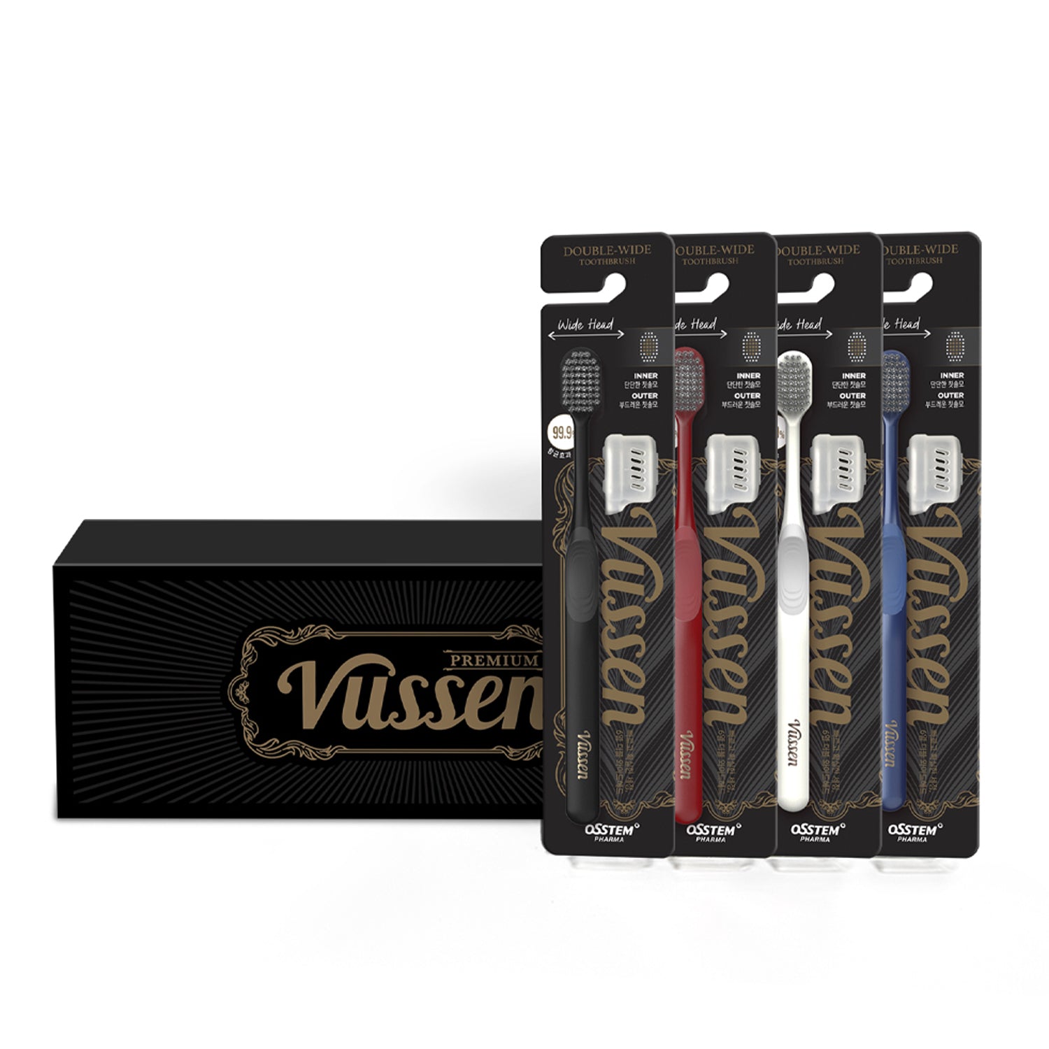 Double Wide Toothbrush with Cap (4pcs) – Vussen USA